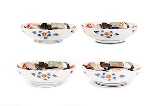 Collection of 4 Japanese Imari Porcelain Bowls