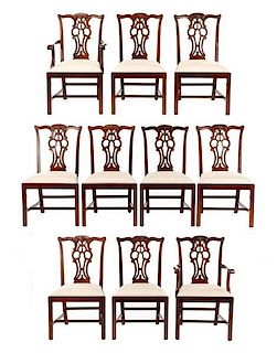 Set of 10 Maitland Smith Dining Chairs