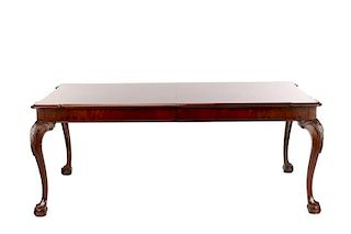 Henkel Harris Chippendale Style Dining Table with Two Leaves