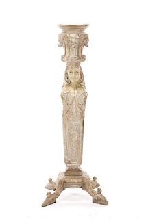 Fine Venetian Style Carved Wood Pedestal
