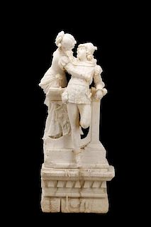 After P. Romanelli, "Romeo And Juliet", Marble