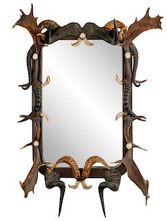 Anthony Redmile Large Horn And Antler Mirror, 1970