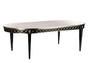 Custom Neoclassical Style Oval Dining Table