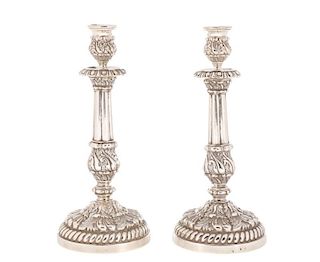 Pair of 19th C. French .950 Silver Candlesticks