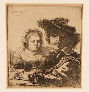 Rembrandt van Rijn, "Self Portrait with Saskia"