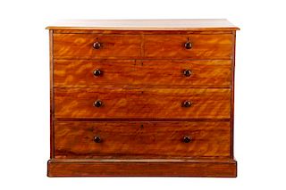 Satin Birch Chest Stamped Gillows of Lancaster