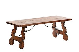 Continental Baroque Style Walnut Refectory Table