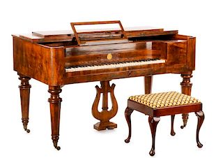 A.W. Zimmerman Walnut Square Piano