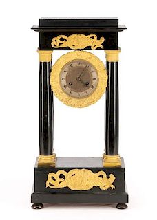 European Empire Style Mantle Clock