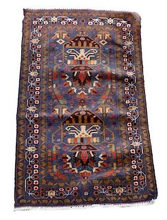 Hand Woven Persian Mehroban Rug 2' 6" x 4' 6"