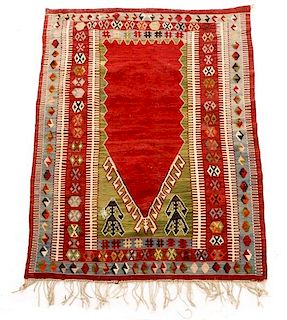 Hand Woven Kazak Prayer Rug - 4' 2" x 5' 9