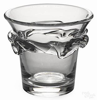 Daum crystal vase, 9 1/4'' h.