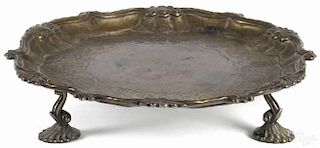 Newcastle silver waiter, 1742-1743, bearing the touch of William Partis, 6 3/4'' dia., 8.4 ozt.