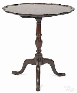 George II mahogany piecrust tea table, ca. 1760, 27 3/4'' h., 27'' w.