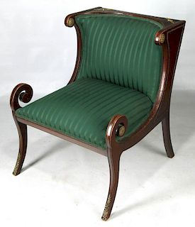 A SECOND EMPIRE MAHOGANY SIDE CHAIR