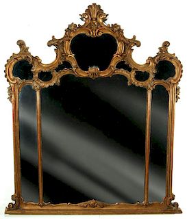 A LATE 19TH TO EARLY 20TH CENTURY ROCOCO STYLE MIRROR