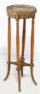 A FRENCH DIRECTOIRE STYLE BRONZE MOUNTED STAND