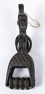West African Style Figural Heddle Pulley 