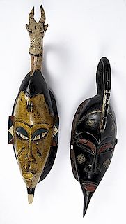 Ivory Coast Guro Scorpion and Antelope Masks 