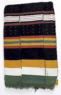 Niger or Burkina Faso Djerma Cotton Stripwoven Blanket 