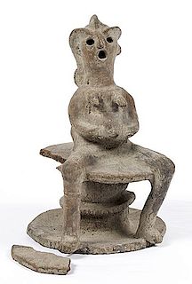 West African Style Terracotta Maternity Figure 