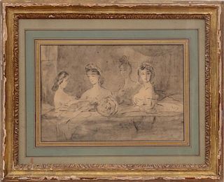 CONSTANTIN GUYS (1802-1892): FOUR WOMEN IN A LOGE