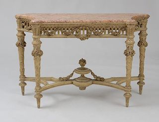 LOUIS XVI STYLE PAINTED CONSOLE