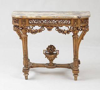 LOUIS XVI STYLE GILTWOOD CONSOLE