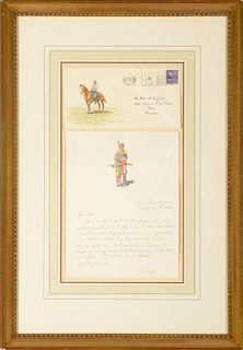 CHARLES M. RUSSELL (1864-1926) & OLAF C. SELTZER (1877-1957), The Bronc (Russell); Three Illustrated Letters with Envelopes (Seltzer)