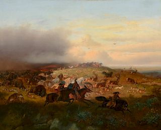 THEODOR FRANZ ZIMMERMANN (1808-1880), Prairie Fire (1849)