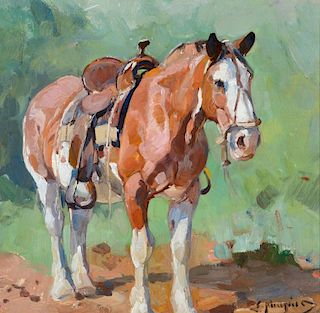 CARL RUNGIUS (1869-1959), Saddled Horse (circa 1950-52)