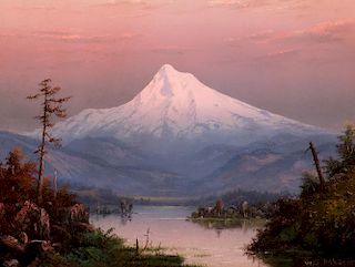 WILLIAM SAMUEL PARROTT (1843-1915), Mt. Hood, Sunset