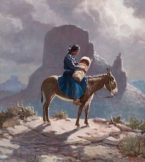 OLAF WIEGHORST (1899-1988), Navajo Madonna (1964); The Navajo (1982)