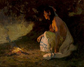 EANGER IRVING COUSE (1866-1936), The Evening Camp (1920)