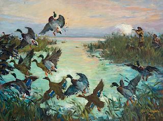 FRANK B. HOFFMAN (1888-1958), Duck Hunting