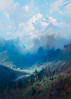 SYDNEY LAURENCE (1865-1940), Storm Clouds, Mt. McKinley (1925)