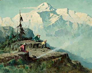 EUSTACE ZIEGLER (1881-1969), Three Mountaineers