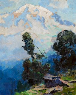 EUSTACE ZIEGLER (1881-1969), Light and Shadow, Mt. Rainier