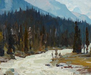 CARL RUNGIUS (1869-1959), Mountain Stream, Alberta