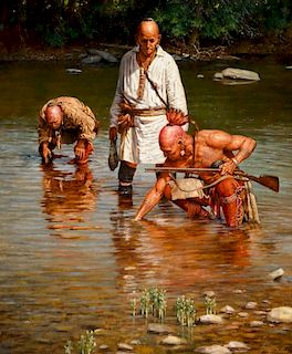 ROBERT GRIFFING (b. 1940), Picking Clams on French Creek (2006)