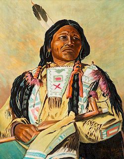 JOHN HAUSER (1859-1913), Red Cloud (1905)