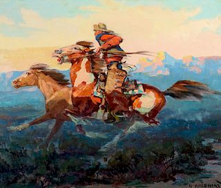 OLAF WIEGHORST (1899-1988), Wild Horse Hunter (circa 1940s)