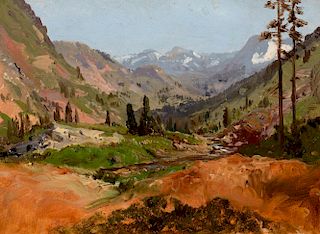 WILLIAM KEITH (1838-1911), Washington, Mt. Tacoma; Sierras, Tahoe Region