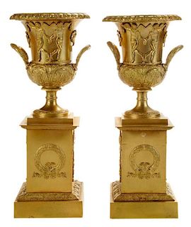 Pair Gilt Bronze Neoclassical Style