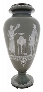 Large Porcelain Pate-sur-Pate Vase