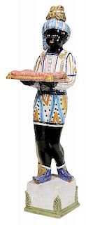 Painted Tin-Glazed Terracotta Figure