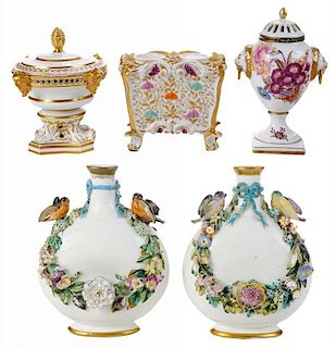 Pair Porcelain Moon Flasks with