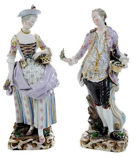 Monumental Meissen Figurines of Man