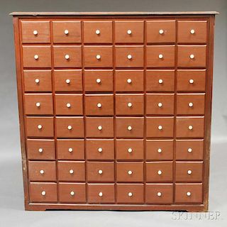 Brown-painted Forty-eight-drawer Apothecary Chest