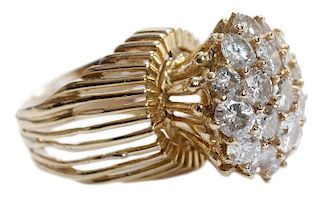 18 Karat White Gold and Diamond Ring